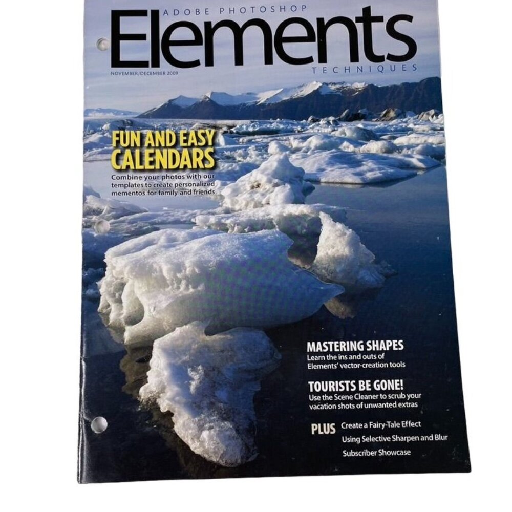 Adobe Photoshop Elements Techniques Magazine u Nov Dec 2009 Calendars
